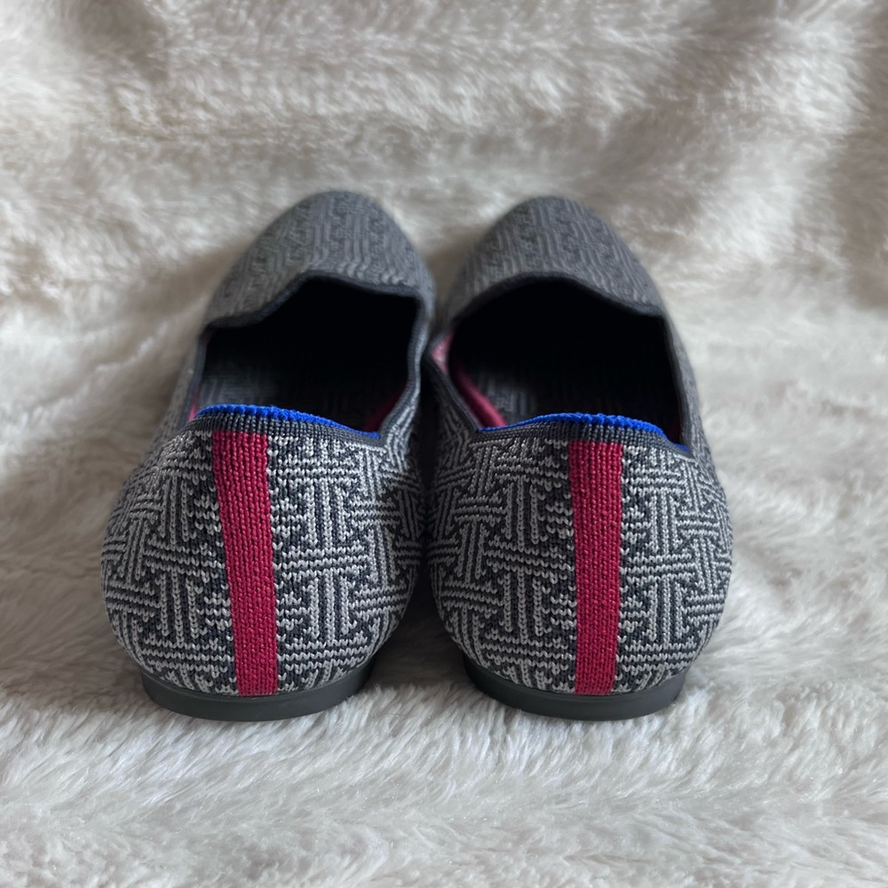 Rothy's Retired Gray Grid Pattern Size 8 - image 4